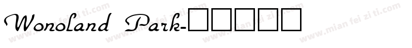 Wonoland Park字体转换